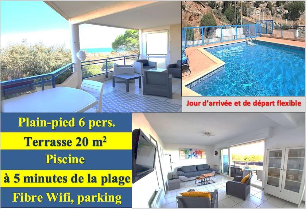 Plain-Pied, Terrasse, Piscine, Pleine Vue Mer, Plage A 6' A Pied, Parking, Wifi Фльори Екстериор снимка